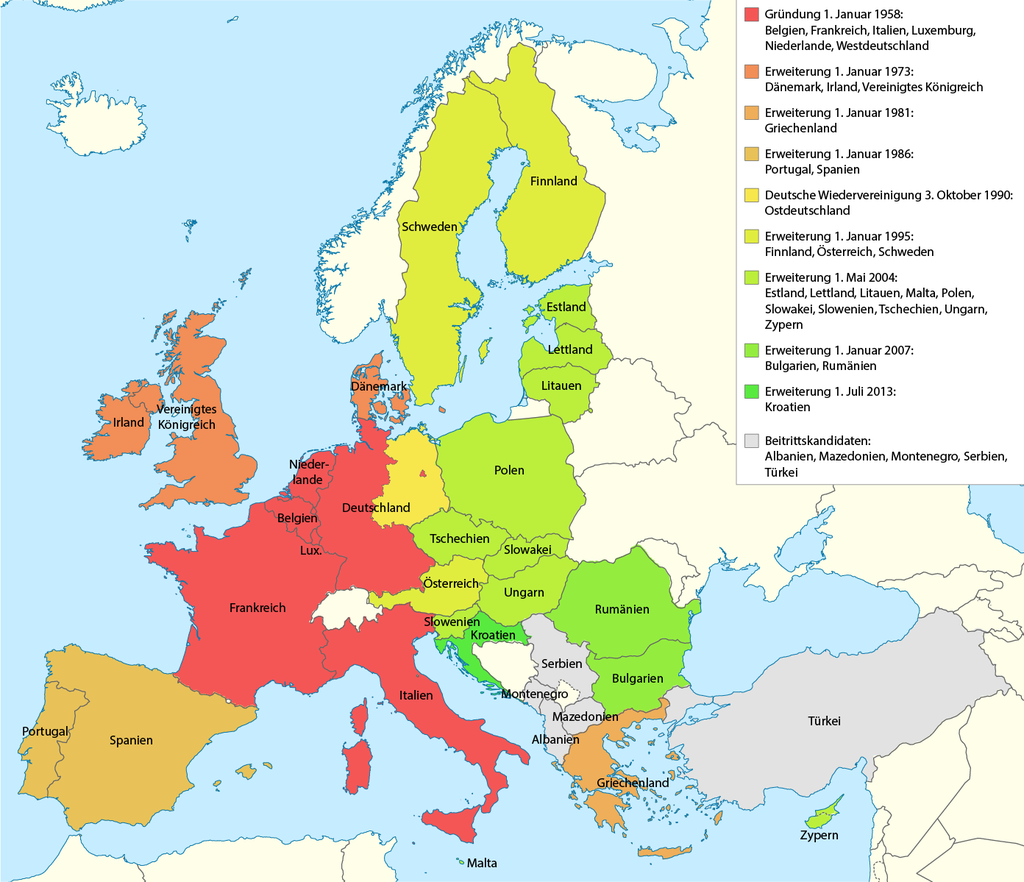 Karte_EU-Erweiterungen – Ost trifft West